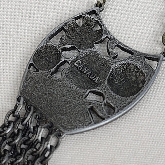 Vintage Sarah Coventry Floral Chain Tassel Pendant Necklace - Picture 7 of 8